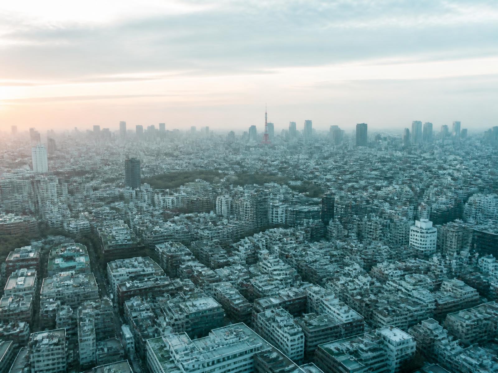 Aerial view of Tokyo